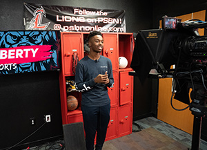 Student PSBN reporter on camera